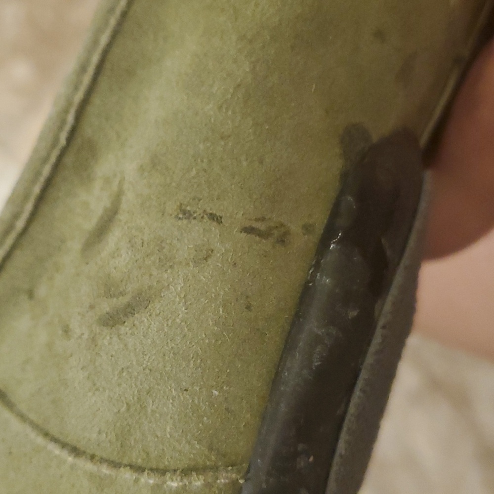 Etienne Aigner Suede Loafers; Sage Green; 8.5 - Picture 6 of 6